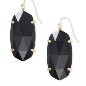 Kendra Scott Black Esme Earrings in Yel Plated Gold. NWOT probably can find tag